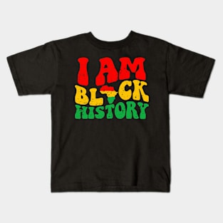 I Am Black History Black History Month African American Kids T-Shirt